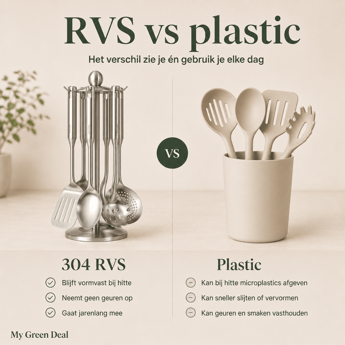 RVS Keukengerei set XL - My Green Deal