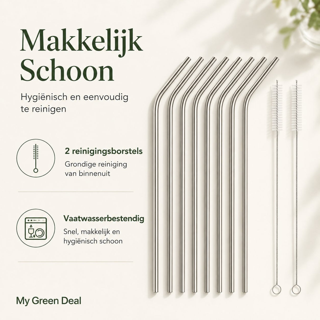 RVS Rietjes Set (8 - delig) - My Green Deal