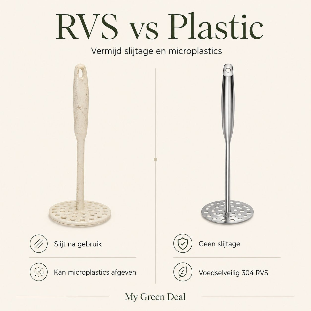 RVS Premium Aardappelstamper - My Green Deal