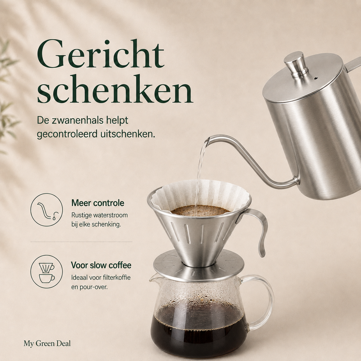 RVS koffiebundel XL - Zilver