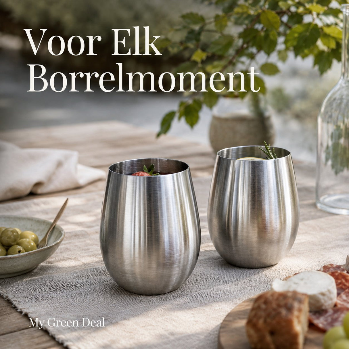 RVS Tumbler – Drinkbeker voor Wijn & Cocktails - My Green Deal