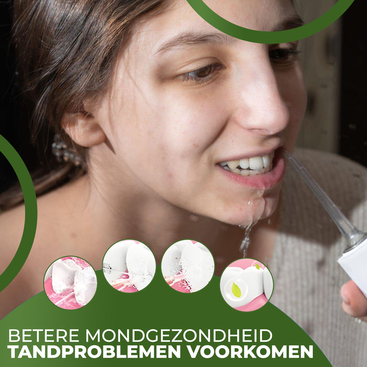 My Green Deal – Premium Waterflosser Draadloos Wit - My Green Deal
