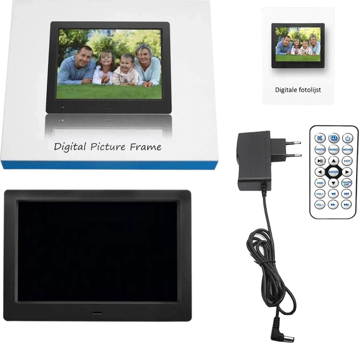 Retourdeal - My Green Deal - Digitale fotolijst 7 inch - Zonder Wifi - Inclusief 32GB SD kaart - My Green Deal