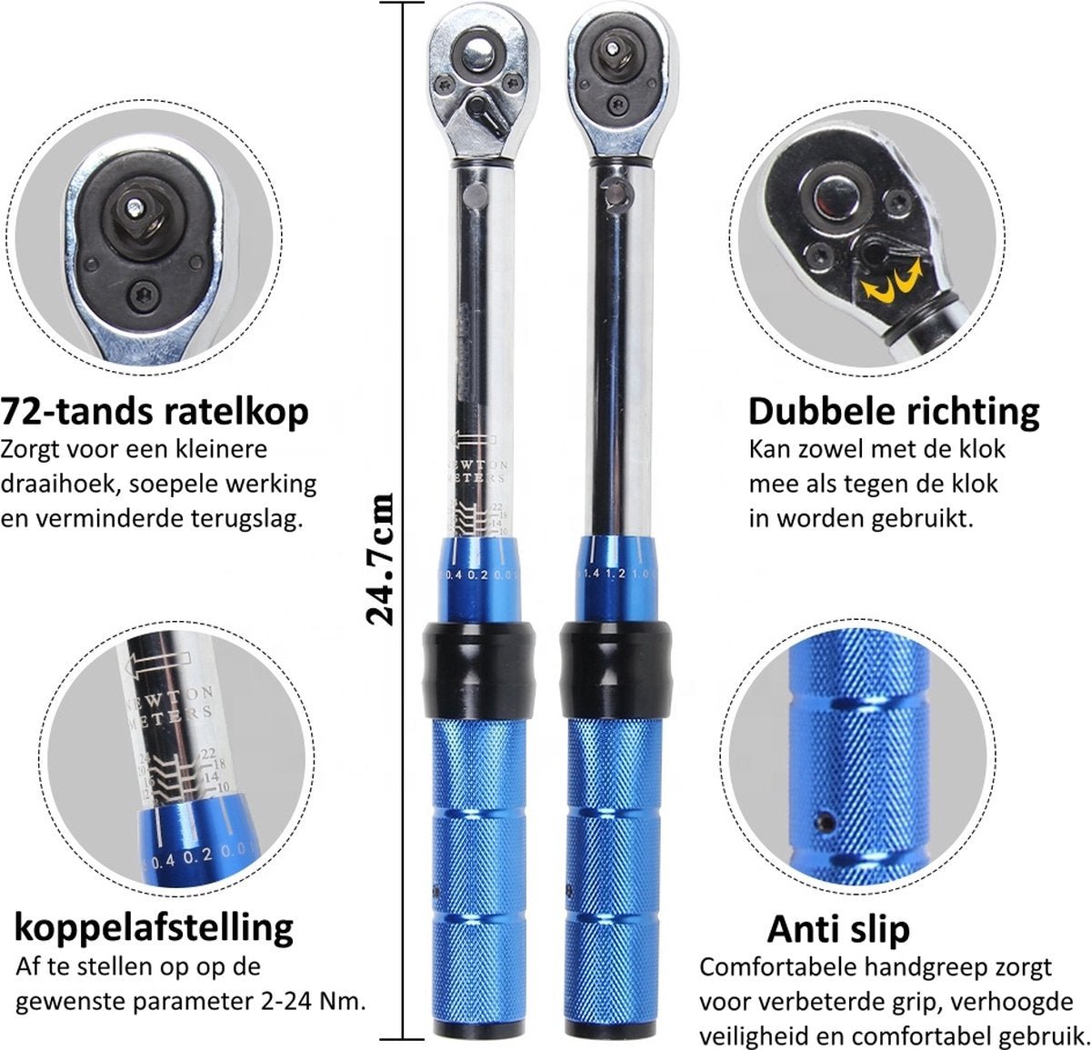 Retourdeal - My Green Deal - Momentsleutel 1/4 - 2 - 24Nm - Fietsgereedschap - My Green Deal