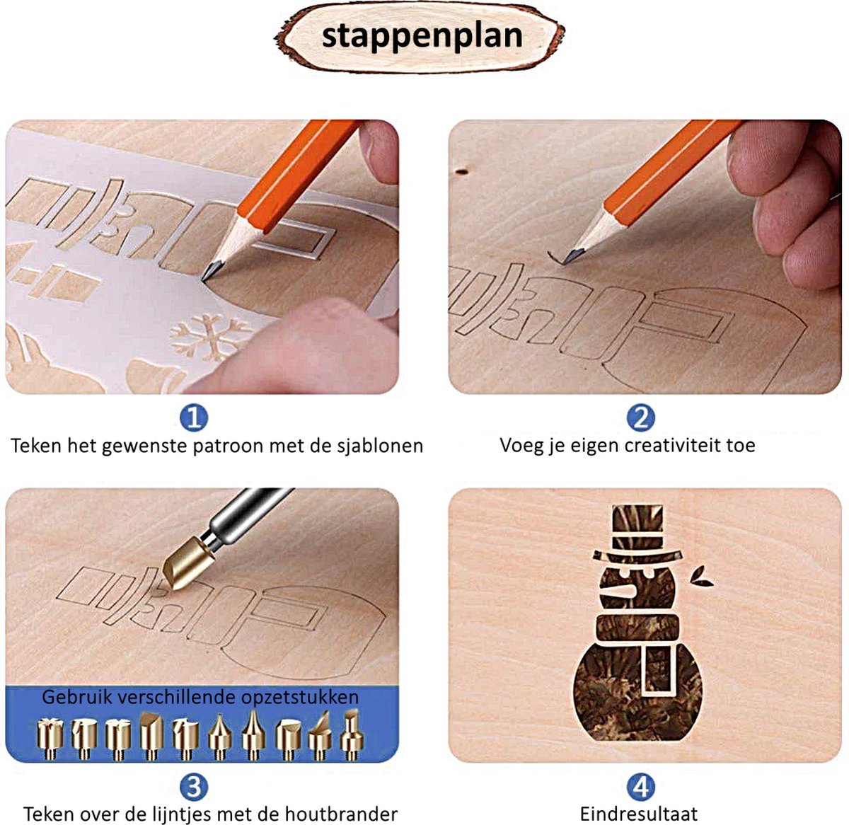 Retourdeal - My Green Deal - Houtbrander Set - 77 delig - Pyrografie - My Green Deal