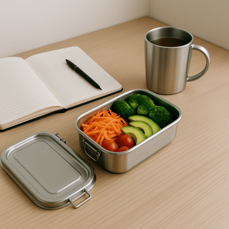 Minimalistisch lunchen: hoe een RVS-lunchbox helpt om gezonder en bewuster te eten - My Green Deal