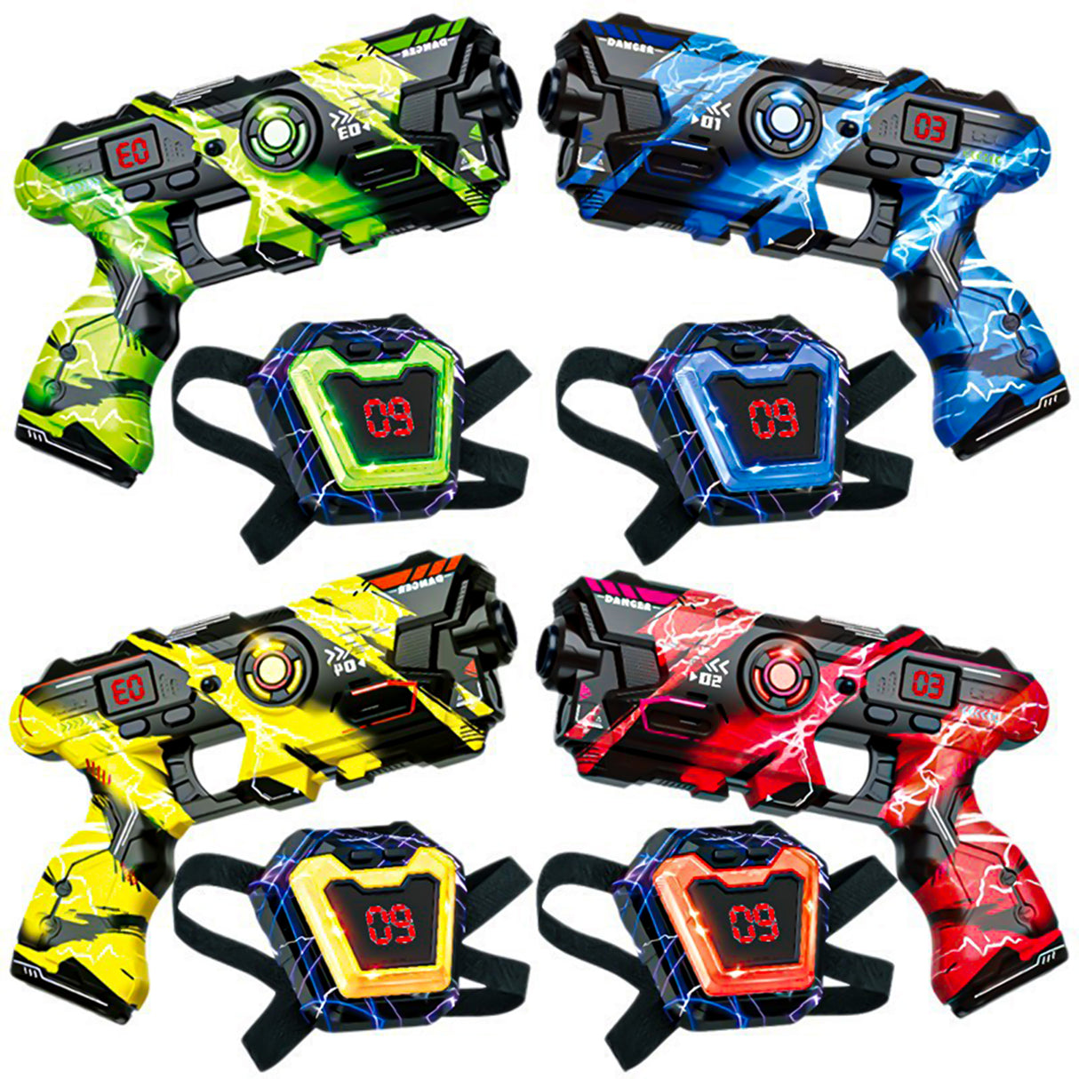 lasergame set 4 stuks