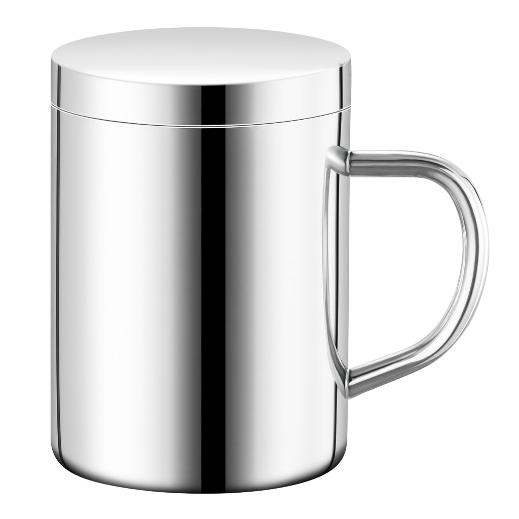 My Green Deal – RVS Koffiemok met Deksel – Duurzame Thermo Beker / Koffiekop.