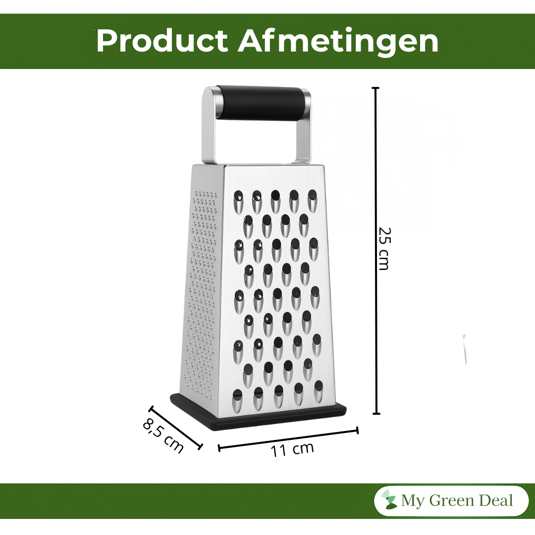RVS Vierkante Rasp – 4-in-1
