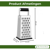 RVS Vierkante Rasp – 4-in-1