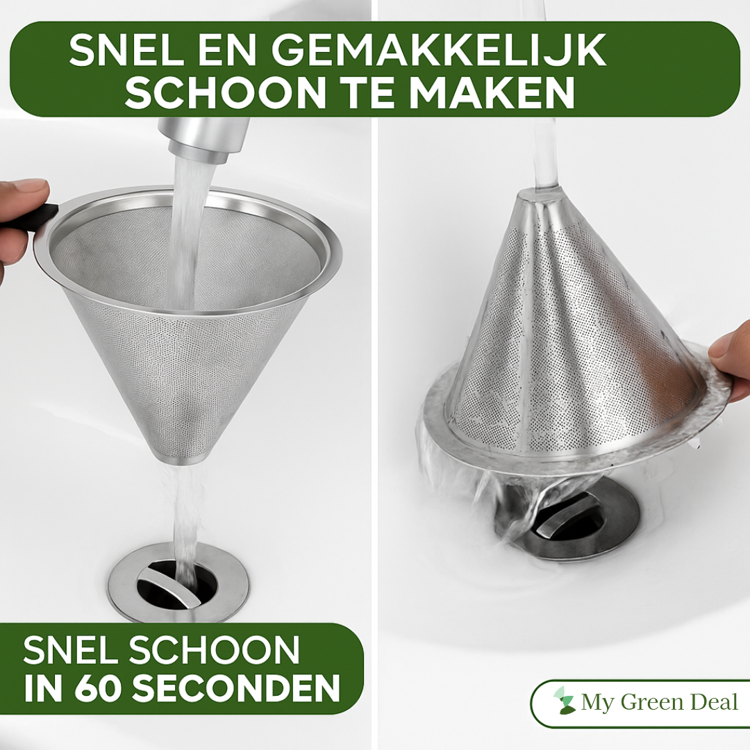 My Green Deal – RVS Koffiefilter – Herbruikbare Koffiefilterhouder – Duurzaam Koffiezetfilter – Koffiefilter Herbruikbaar