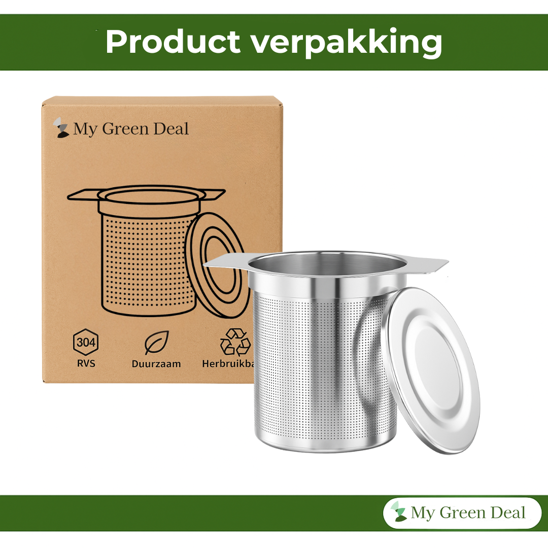 RVS Theezeef met Deksel – Thee Infuser