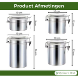 RVS Voorraadbussen Set – 4 stuks