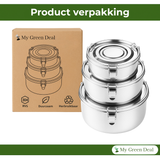 RVS Lunchbox Set Rond – Voedselcontainer