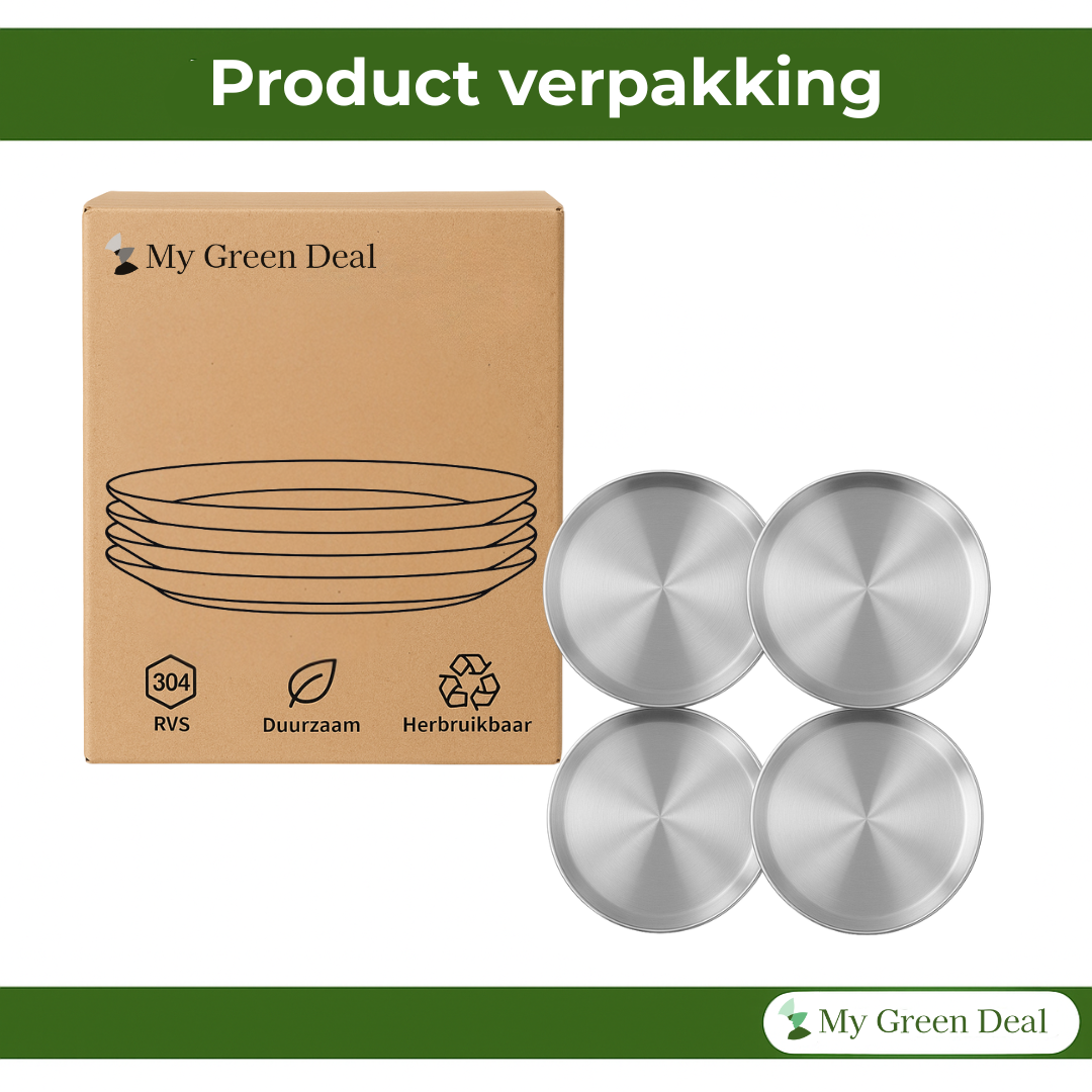 RVS Borden Set – 4 stuks