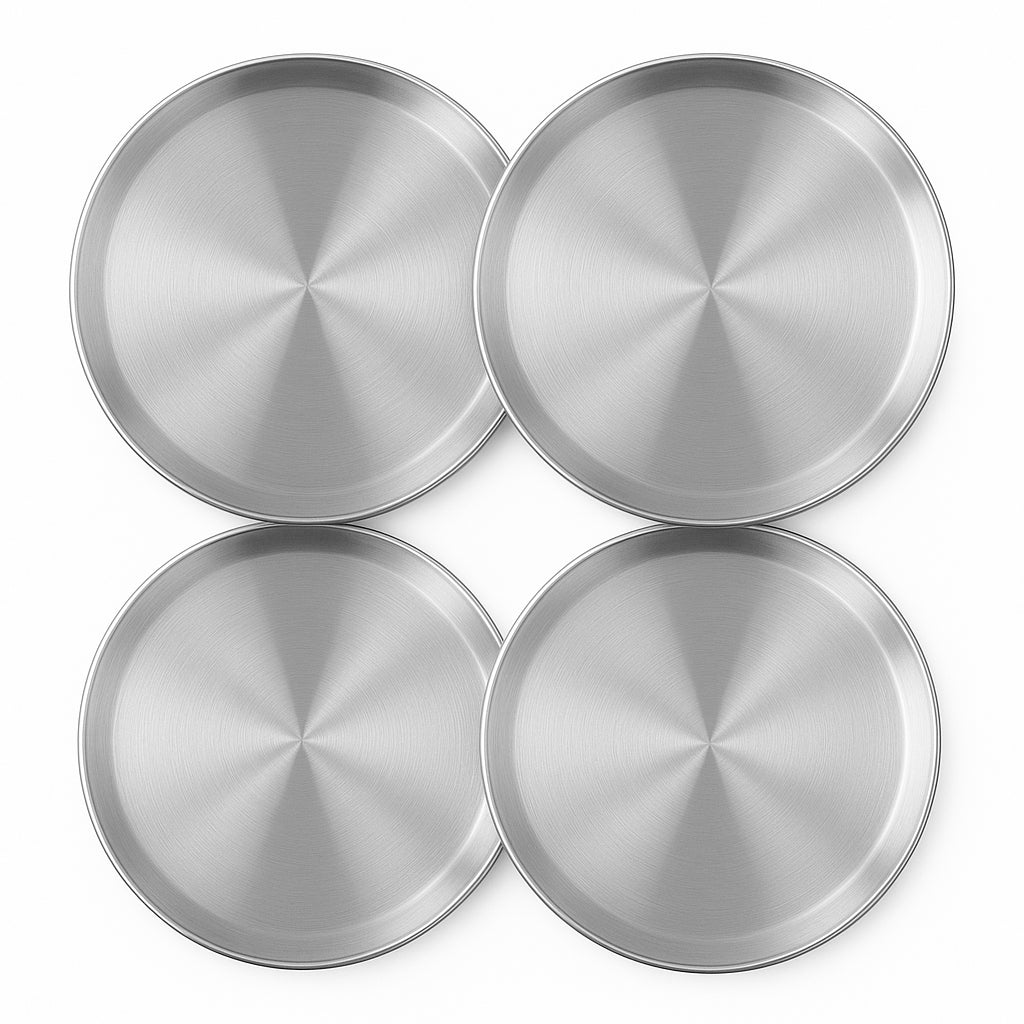 My Green Deal – RVS Borden (Set van 4) – Duurzame Eetborden