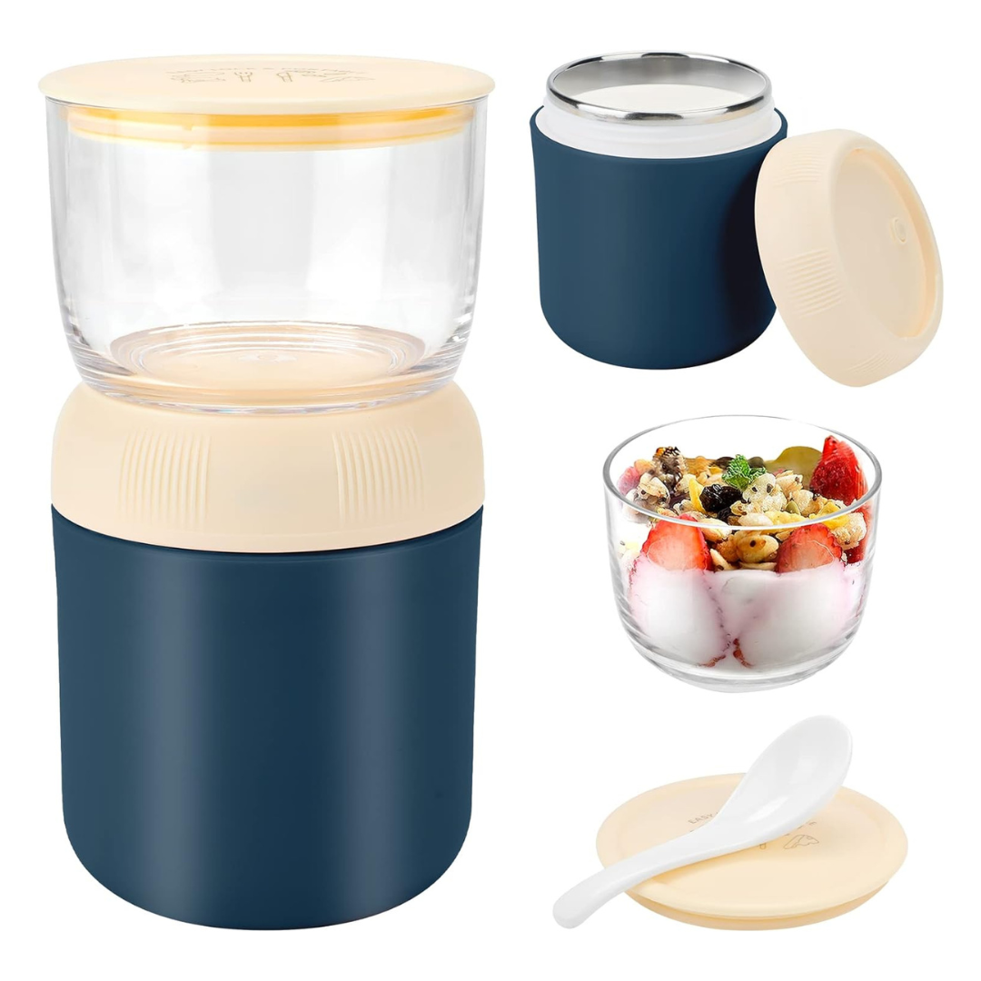 My Green Deal-Lunchbeker to go - 700 ML -  Blauw - Geschikt voor Yoghurt, Muesli, Salades en Soep