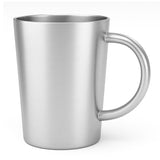My Green Deal – RVS Mok met Handvat – Roestvrijstalen Beker voor Koffie, Thee & Outdoor – Duurzame RVS Koffiemok