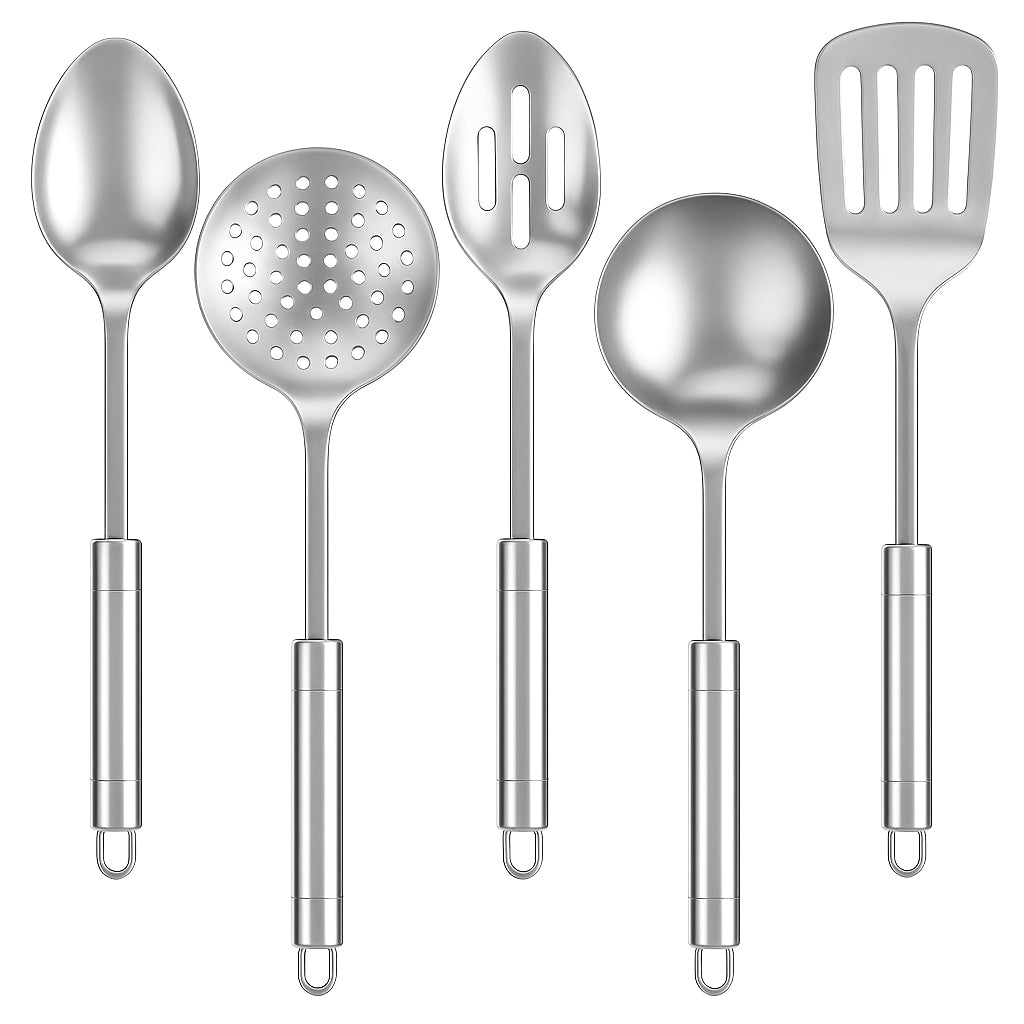 My Green Deal – RVS Keukenhulpen Set 5-delig – Duurzame Roestvrijstalen Kookgerei & Keukenaccessoires