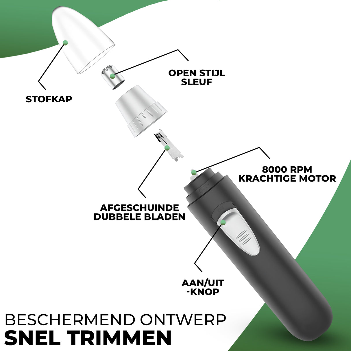 My Green Deal - Neustrimmer Heren - Wenkbrauwtrimmer