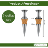 RVS Wijnstopper Vacuum met Kurk