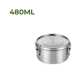 My Green Deal – RVS Ronde Lunchbox 480ml – Duurzame Broodtrommel & Snackbox – Fruitbakje Volwassenen & Kinderen – Meal Prep Bakje – Lekvrij & Herbruikbaar