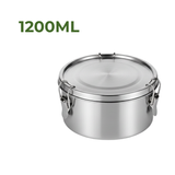 My Green Deal – RVS Ronde Lunchbox 1200ml – Duurzame Broodtrommel & Snackbox – Fruitbakje Volwassenen & Kinderen – Meal Prep Bakje – Lekvrij & Herbruikbaar