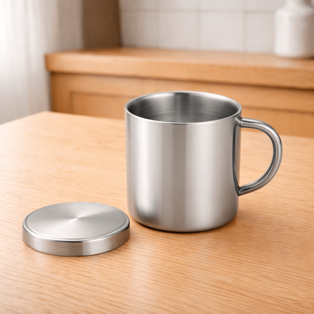 RVS isolerende Mok met Deksel – 220ml - My Green Deal