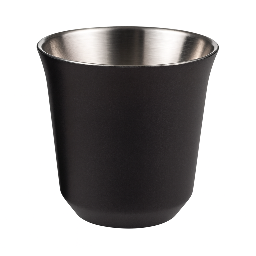 My Green Deal - RVS Espressokopjes dubbelwandig set van 2 Zwart - 80 ml