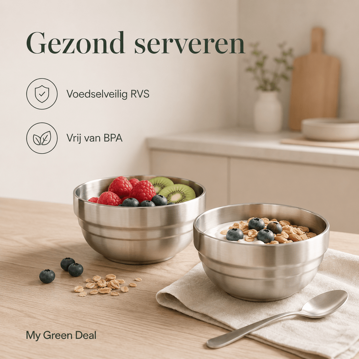 RVS Kommetjes Set 4 - delig - My Green Deal