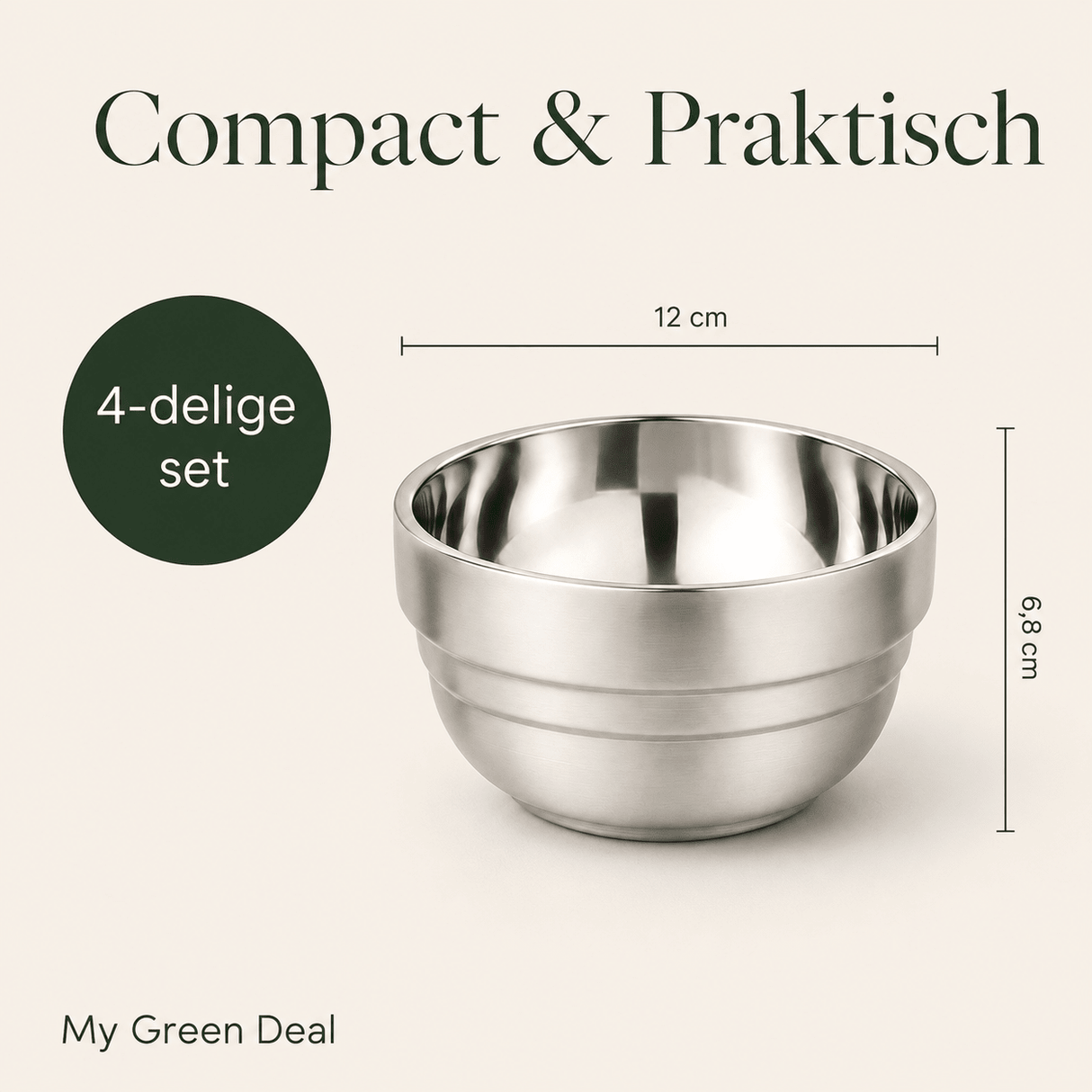 RVS Kommetjes Set 4 - delig - My Green Deal