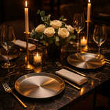 My Green Deal – Luxe RVS Borden Set (4-delig) – Roestvrijstalen Eetborden 28 cm – Duurzaam & Hygiënisch Servies voor Stijlvol Tafelen