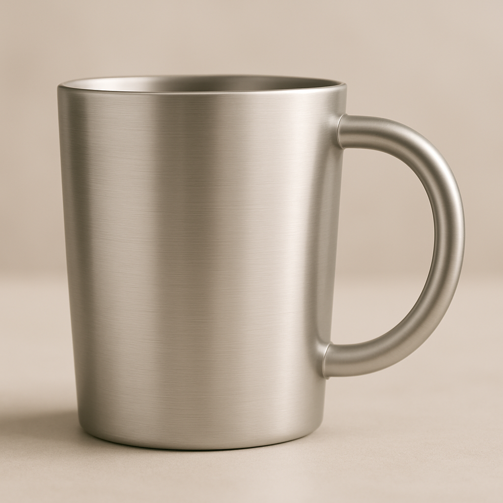 My Green Deal – RVS Mok met Handvat – Roestvrijstalen Beker voor Koffie, Thee & Outdoor – Duurzame RVS Koffiemok