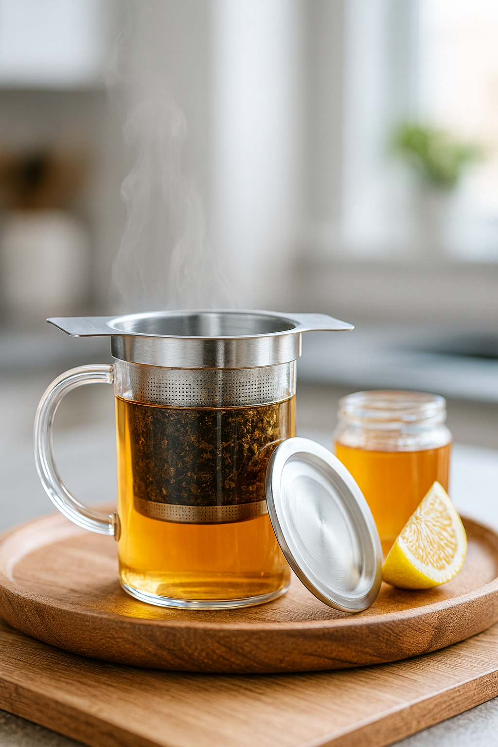 RVS Theezeef met Deksel – Thee Infuser