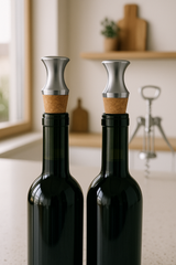 RVS Wijnstopper Vacuum met Kurk