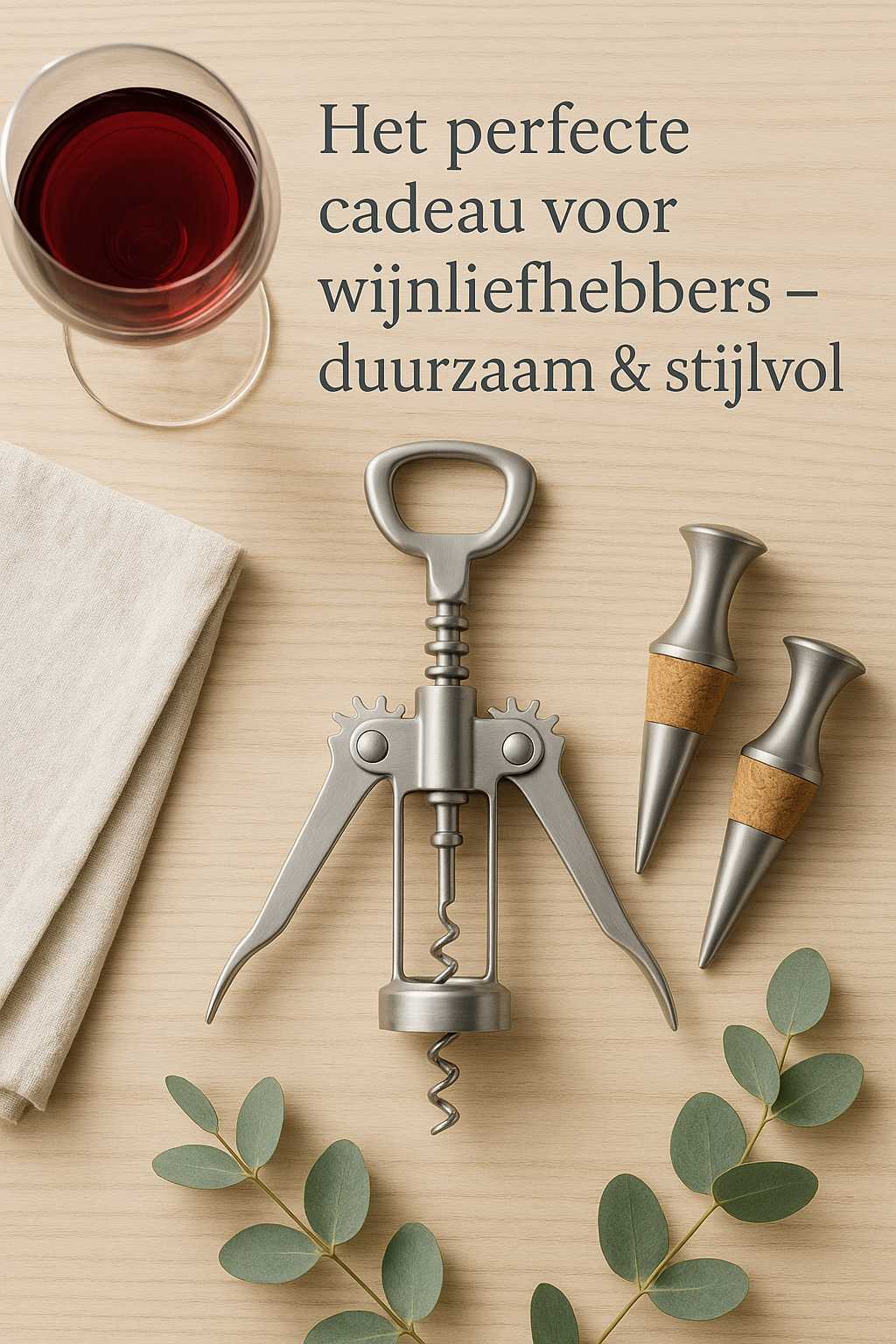 RVS Kurkentrekker & Flessenopener – 2-in-1