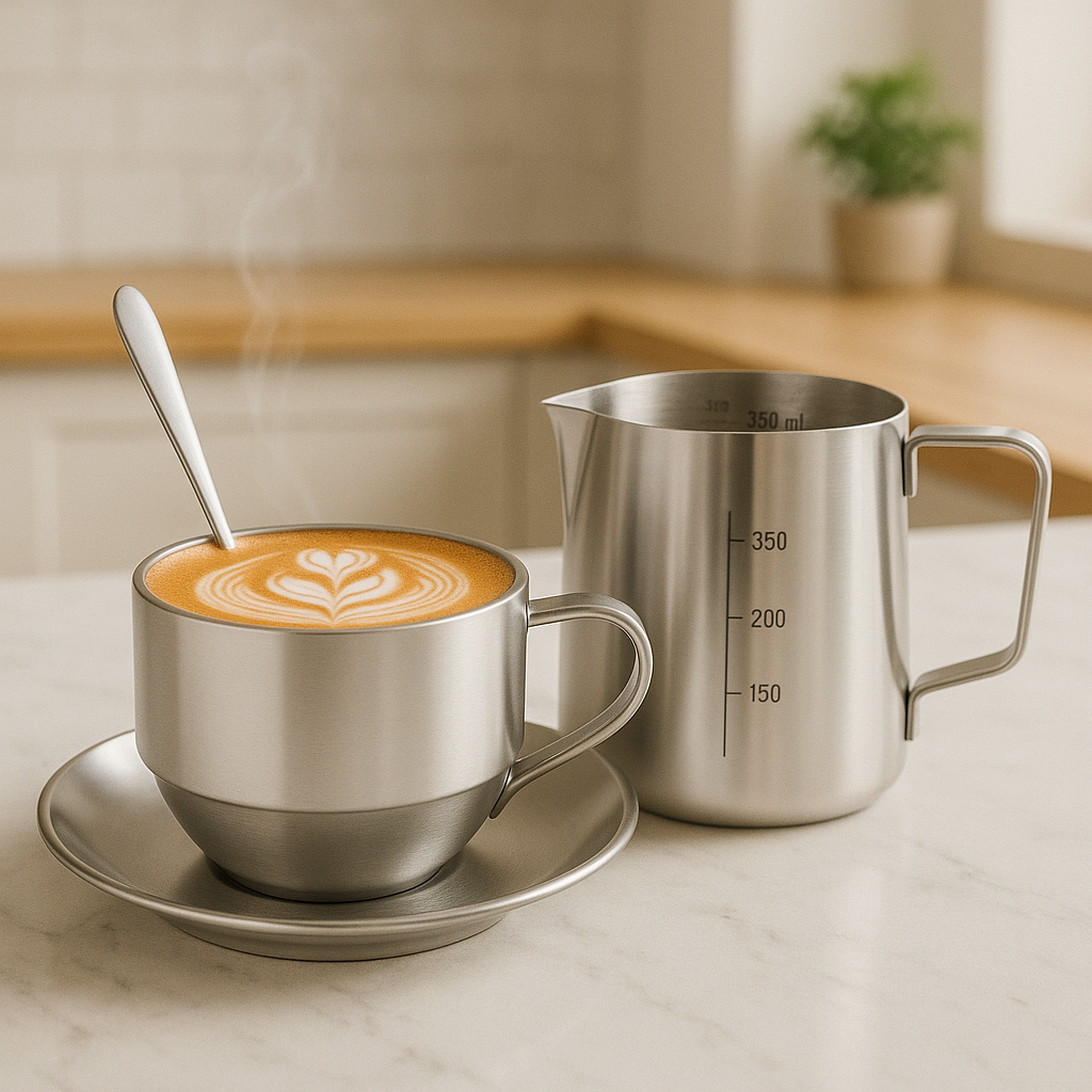 RVS Melkkan 350ml – Barista Pitcher