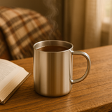 RVS Koffiemok met Deksel – 350ml