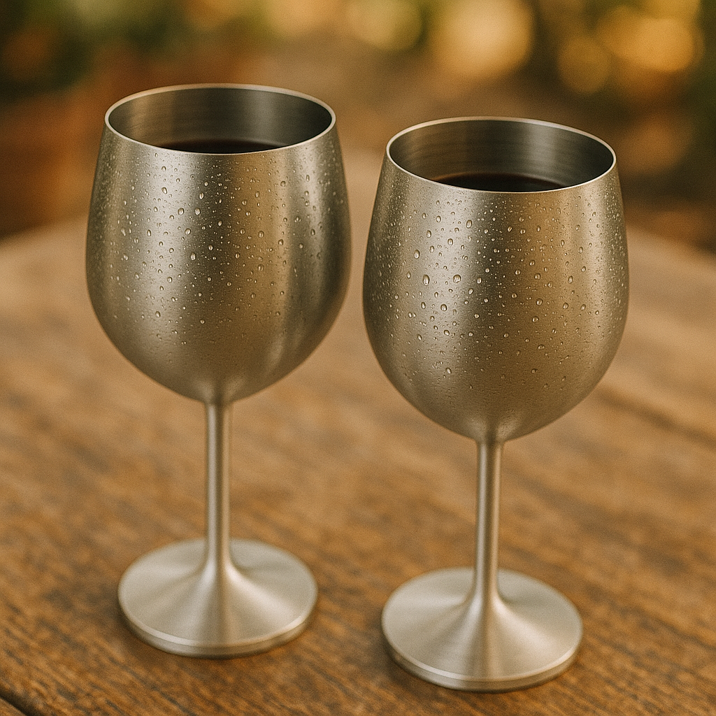 RVS Wijnglazen Set – Cocktailglazen 2 stuks