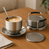 RVS Onderzetters Set – 6 stuks