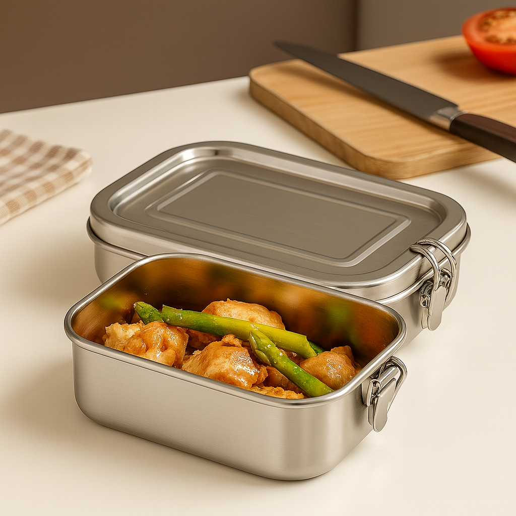 My Green Deal – RVS Lunchbox 550ml – RVS Fruitbakje kinderen & volwassenen – Snackbox, Boterhammentrommel & Meal Prep Bakje – Duurzaam & Lekvrij