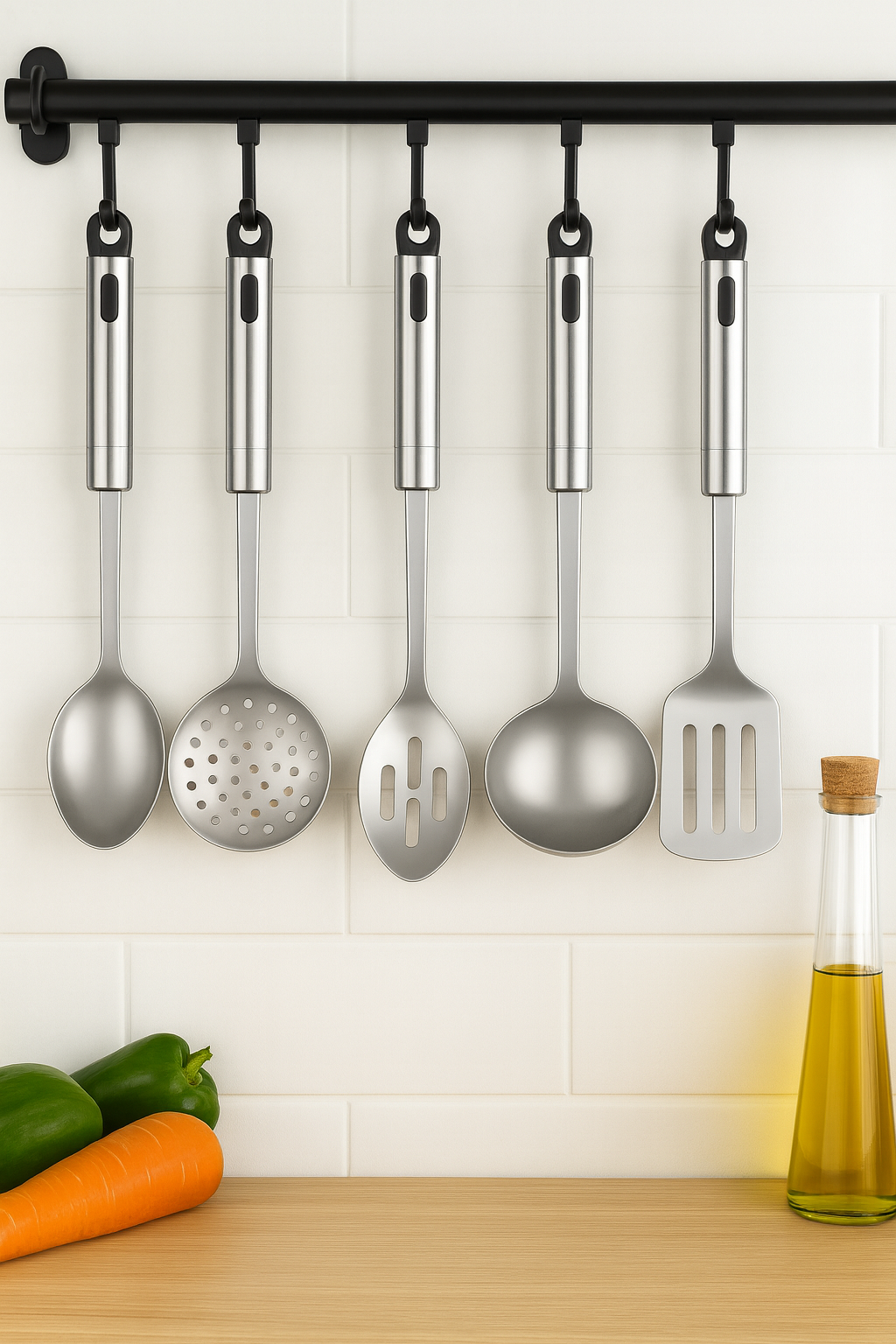 My Green Deal – RVS Keukenhulpen Set 5-delig – Roestvrijstalen Kookgerei – Duurzame Keukenaccessoires voor Koken & Serveren