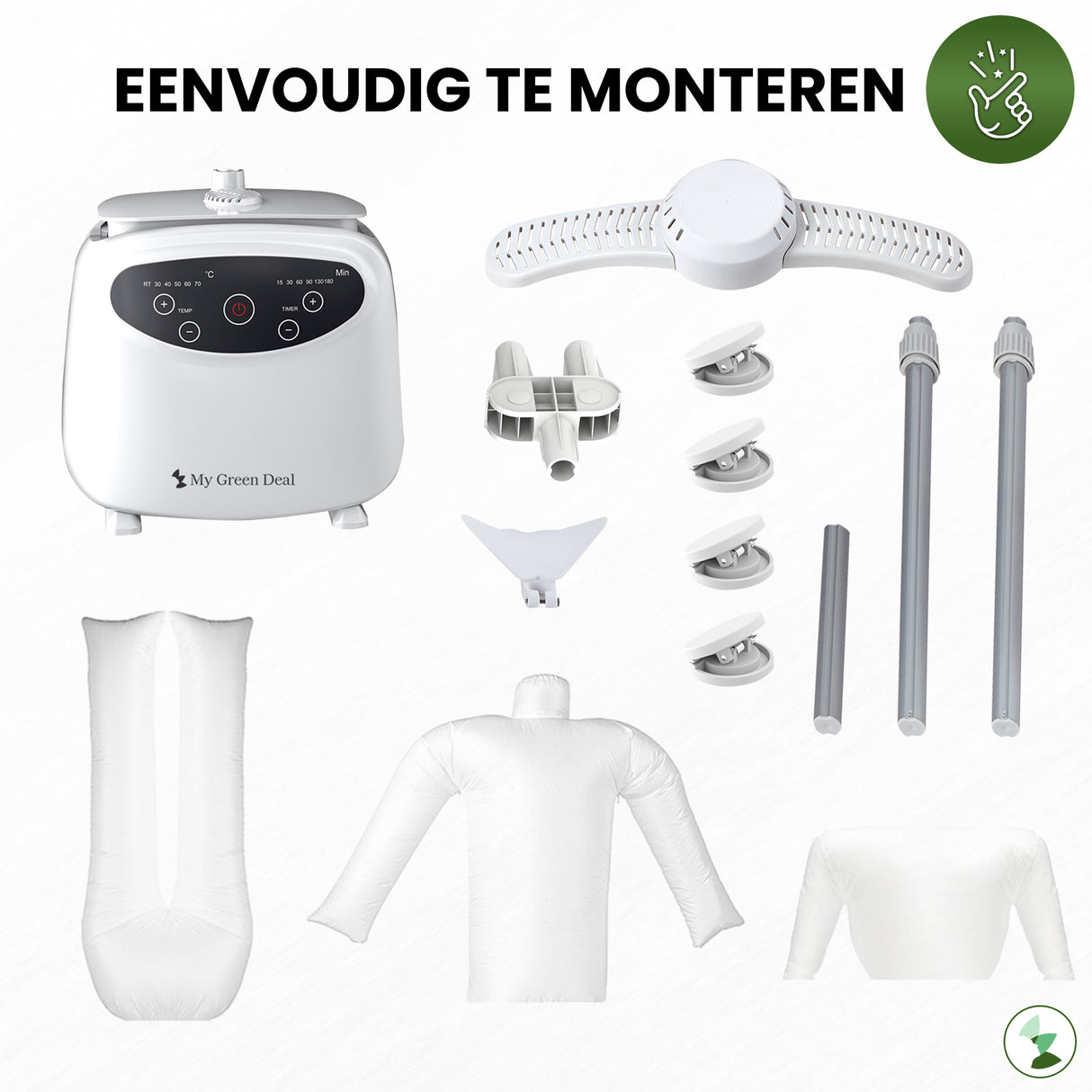 My Green Deal - Strijkpop - 3-in-1 - Strijkpop voor hemden en broeken - wasdroger - strijkmachine