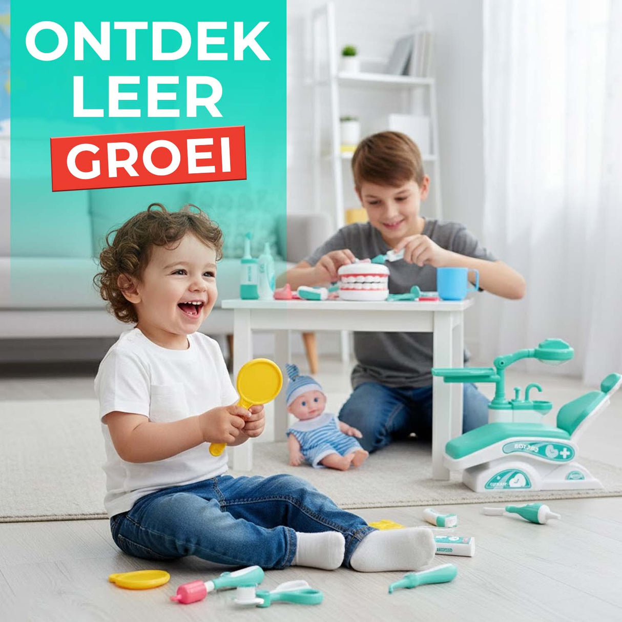 My Green Deal - Tandarts Speelgoed 29 Delig - Tandarts Speelset Kinderen - Dokterset Speelgoed