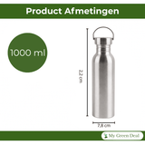 Enkelwandige RVS Drinkflessen 1000 - My Green Deal