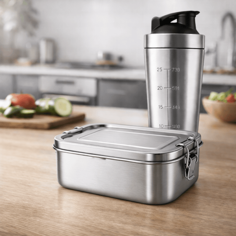 RVS Lunchbox & Shakebeker Set – Sportdeal - My Green Deal