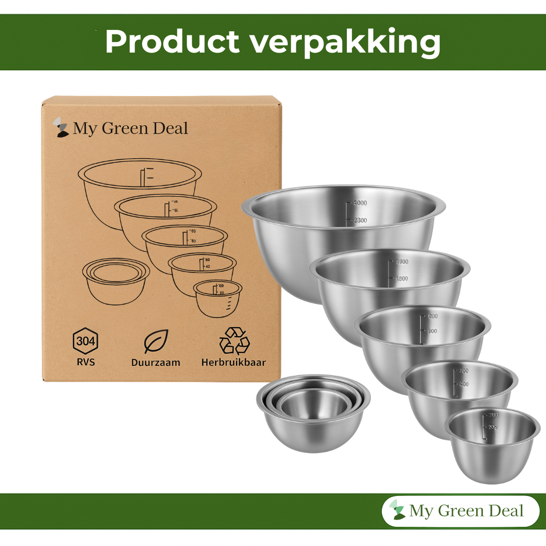 RVS Mengkommen Set – 6 stuks