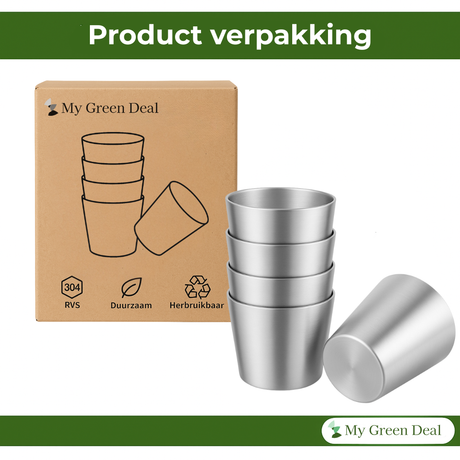 RVS Bekers Set – 5 stuks
