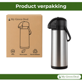 My Green Deal - RVS Thermoskan met pomp 3L