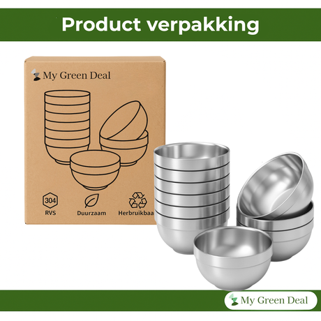 RVS Kommen Set – 10 stuks